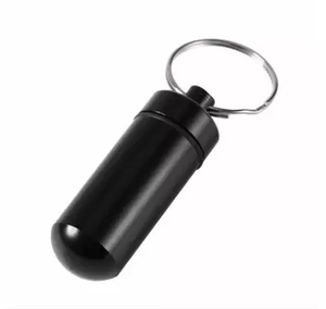 Pill Holder Keychain (Black)