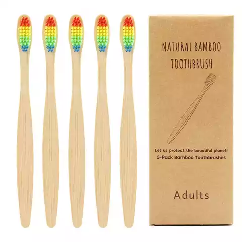 Bamboo Toothbrush Rainbow (2 pcs)