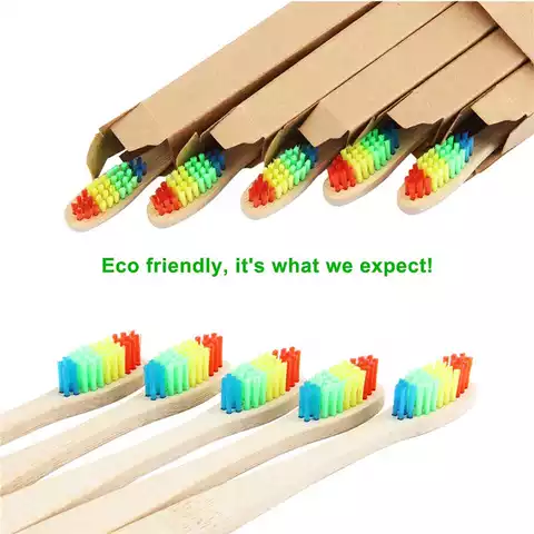 Bamboo Toothbrush Rainbow (2 pcs)